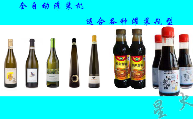 全自動(dòng)食醋灌裝機(jī)樣品展示圖